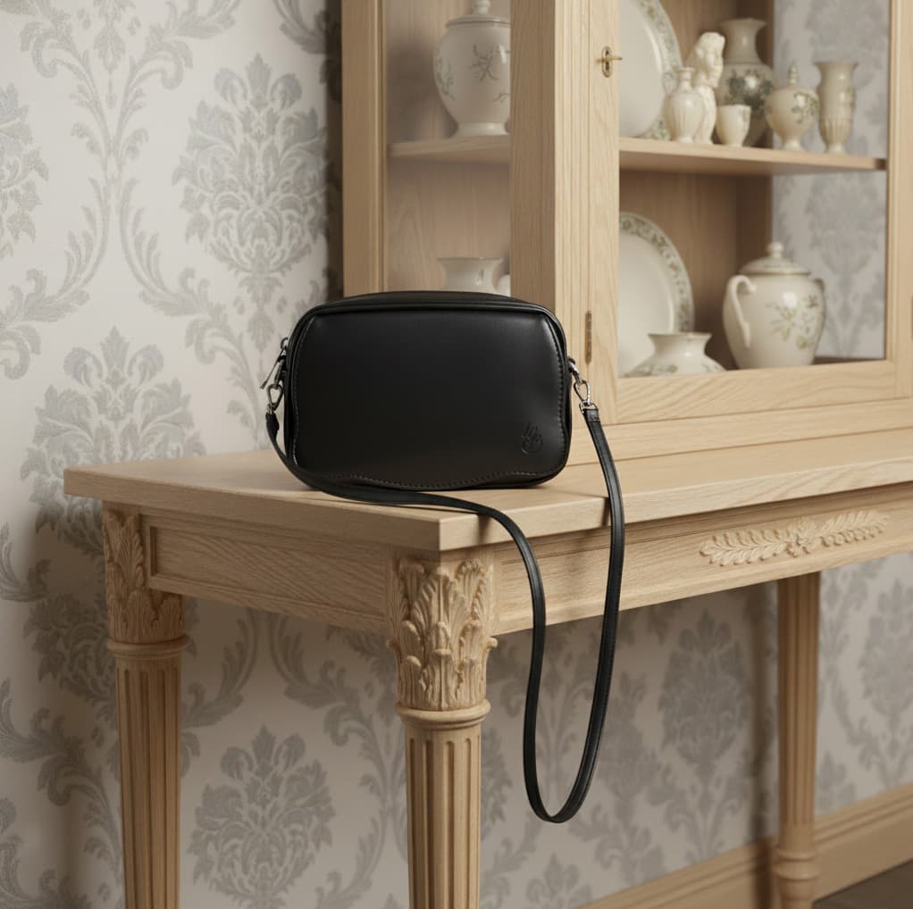 맘스버디 물티슈 미니백 비건레더 블랙 이미지